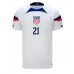 Lacne Muži Futbalové dres Spojené štáty Timothy Weah #21 MS 2022 Krátky Rukáv - Domáci